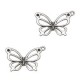 Metal charm Butterfly 23x18mm Antique silver